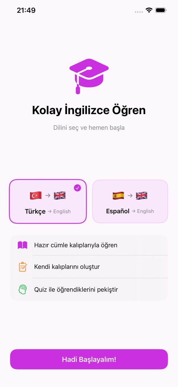 Kolay İngilizce Öğren ekran görüntüsü 1