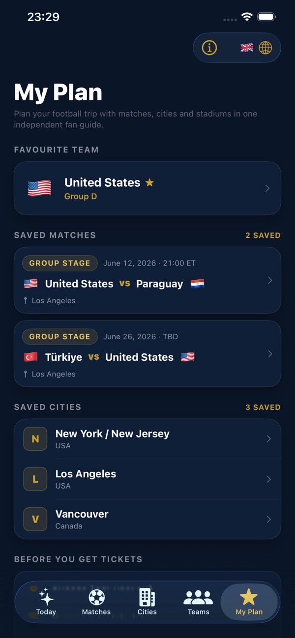World Cup 2026 Fan Guide ekran görüntüsü 1